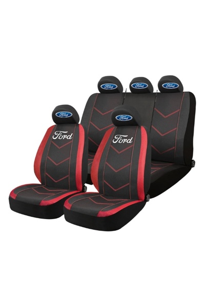 Autohelix MSA Set huse scaune universale HLX6 compatibil cu Ford – Negru/Roșu