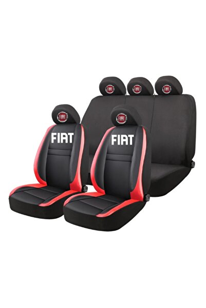 Autohelix MSA Set Huse Scaune Universale HLX5 Compatibil cu Fiat – Negru/Roșu