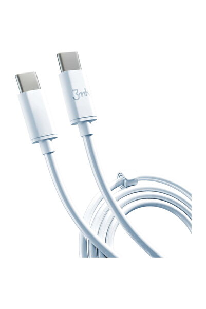 3MK Cablu Hyper USB-C la USB-C 2m 100W , alb