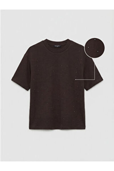 LC Waikiki New Season Brown Stone Soft Touch Women's T-Shirt