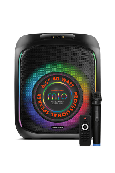 Saule MIO Taşınabilir Mikrofonlu 40 W Parti Karaoke Kumandalı Bluetooth Hopar...