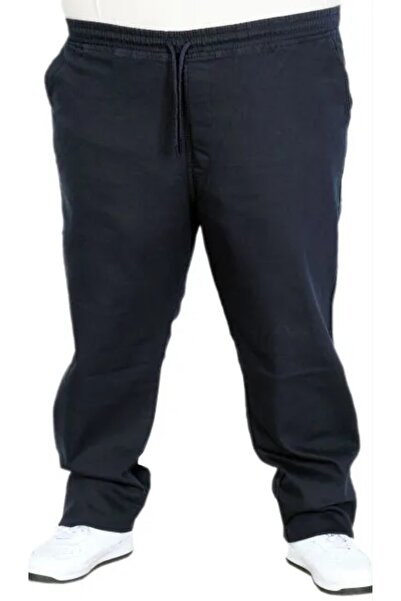 cusseli Large Size Men's Gabardine Straight Leg Jogger Everest 21929 Navy Blue