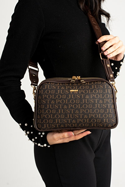 Just Polo Women's Water Resistant Print Patterned 5 Compartment Postman Shoul...