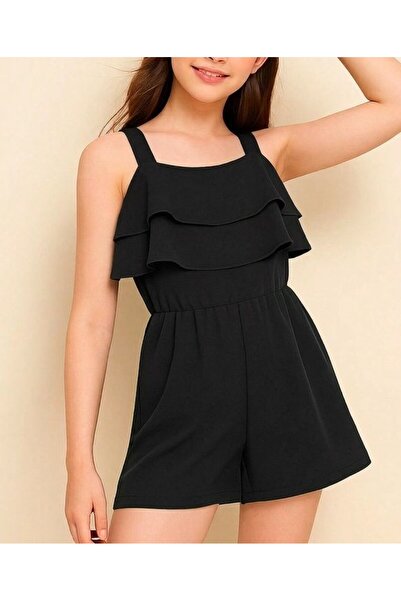 shop Kız çocuk tulum şort siyah renk