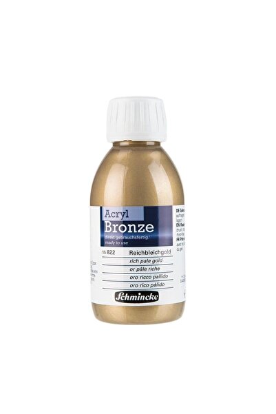 acryl bronz metal akrilik boya 150 ml 822 rich pale gold