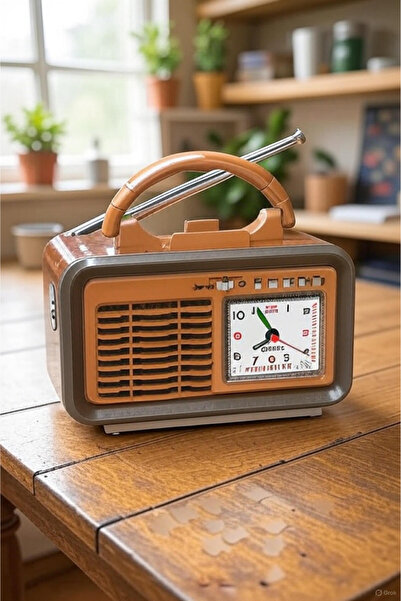 Saule Retro Nostaljik Radyo MP3 Çalar Bluetooth Hoparlör FM,SD,USB Şarjlı/Pil...