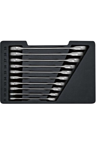 Bosch Set de 10 chei cu clichet 1600A02AU0, dimensiuni 8-19 mm, pentru spatii...