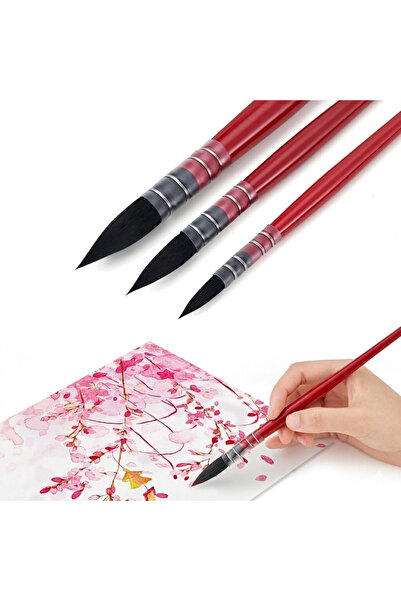 HANNAH Σετ πινέλων ακουαρέλας, σετ πινέλων 3 τεμαχίων, για καλλιτέχνες, ενήλι...