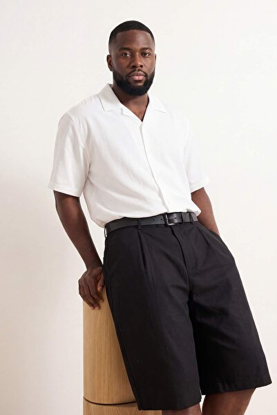 Trendyol Kollektion Weißes Oversize-Herrenhemd in Übergröße TMNSS26AX00001