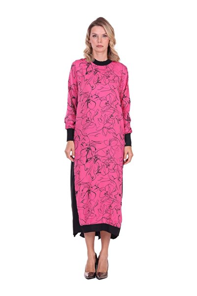 Invee فستان رائع باللون الفوشيا