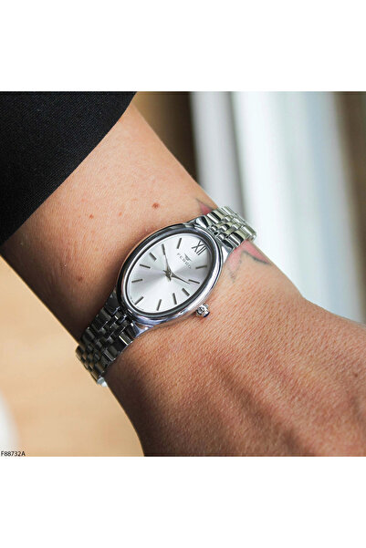 FERRO ساعة يد نسائية بسوار فضي من الفولاذ FM88732A-A ضمان لمدة عامين 3 ATM مق...