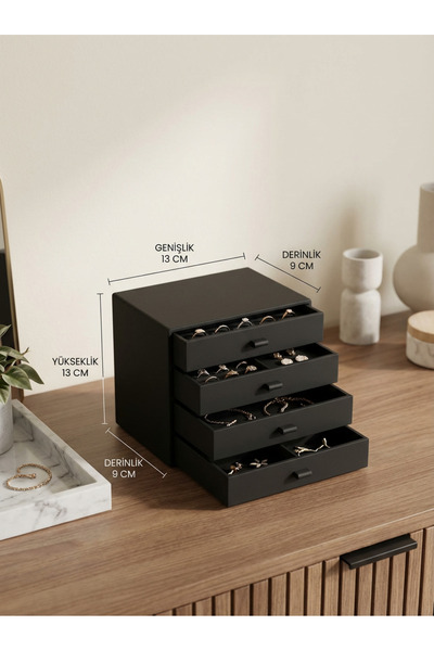 Pienar PJO-001 Çekmeceli Mini Takı Organizer | Çok Bölmeli Takı Saklama Kutus...