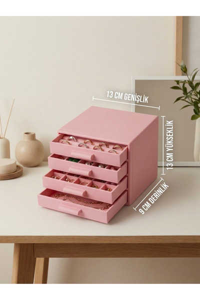 Pienar PJO-001 Çekmeceli Mini Takı Organizer | Çok Bölmeli Takı Saklama Kutus...