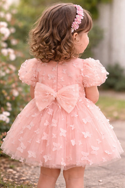 BİLGEN Style Лятна рокля за момичета Butterfly 3D Party Ball Рокля за специал...