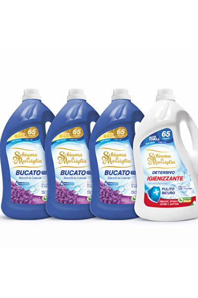Schiuma di Marsiglia LAUNDRY Sanitizer (1) & Lavender (3) detergent rufe 4 x ...