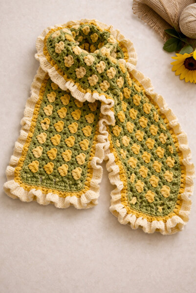 Günebakan Tığişi Heart Patterned Scarf - Shawl - Foulard