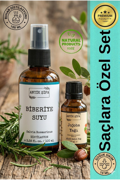 Antik Şifa %100 Saf Biberiye Suyu Ve Saf Jojoba Yağı ( Biberiye Hidrosolü Ve ...