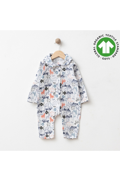 tinibud Gots Certified 100% Organic Cotton Muslin Unisex Baby Romper 3-6-9-12...