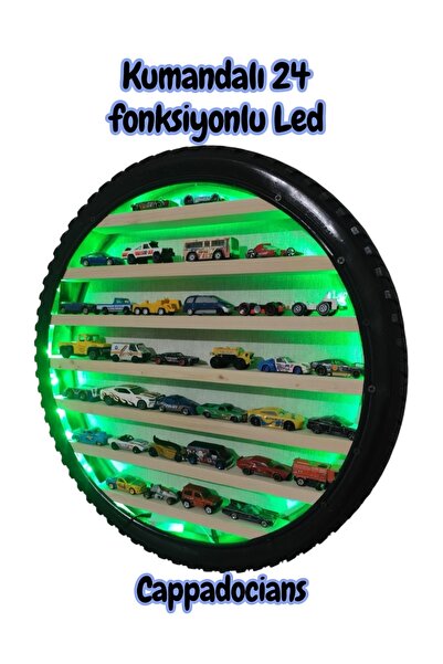 cappadocians Büyük Boy Çocuk Oyuncak Ve Araba Rafı Kumandalı Led Işıklı 60*60 Cm