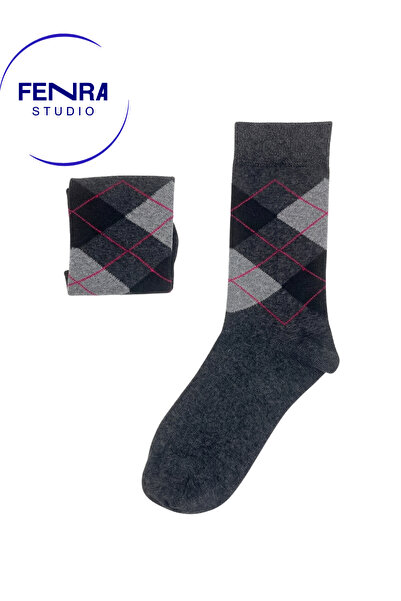 FENRA STUDIO جوارب كلاسيكية بنمط البقلاوة من الأنترازيت