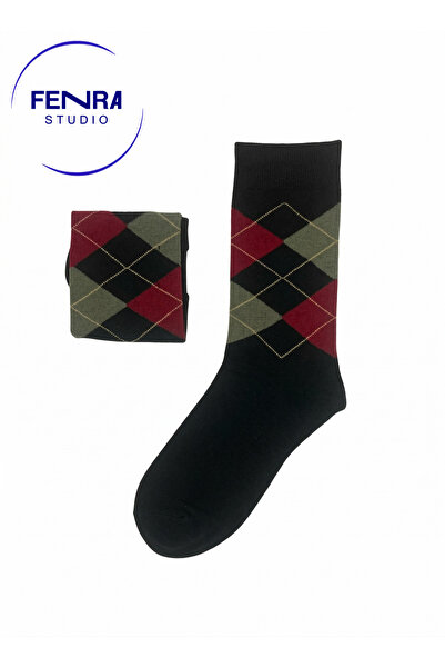 FENRA STUDIO ΚΛΑΣΙΚΕΣ ΚΑΛΤΣΕΣ ΜΕ ΜΑΥΡΟ ΚΑΙ ΚΟΚΚΙΝΟ ΣΧΕΔΙΟ ΜΠΑΚΛΑΒΑ