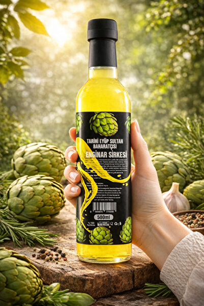 TARİHİ EYÜP SULTAN BAHARATCISI Doğal Fermantasyon Katkısız Enginar Sirkesi 500ml