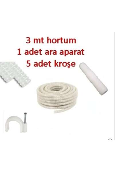 TOPALAKTİCARET Klima Su Tahliye Drenaj Hortumu 5/8- 3 Metre Ek Birleştirme Parça