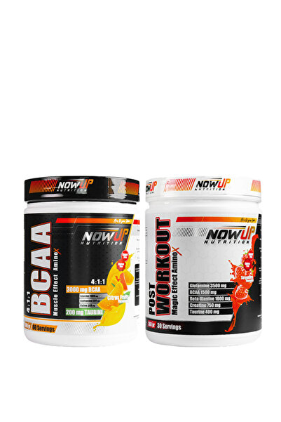NOWUP NUTRITION تجديد العضلات - حزمة BCAA 4:1:1 وحزمة ما بعد التمرين