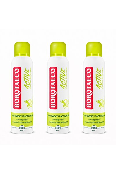 Borotalco Σετ Αποσμητικό Active με Άρωμα Εσπεριδοειδών και Λάιμ, 3 x 150 ml