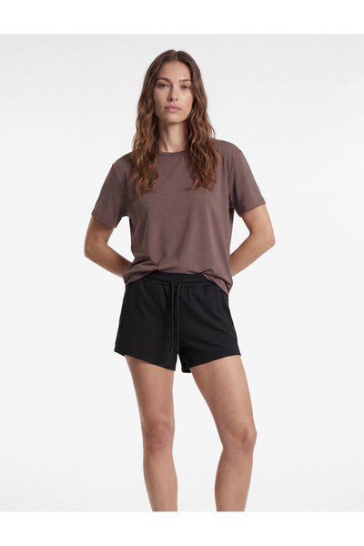 Koton Μίνι αθλητικό σορτς με ψηλή μέση, άνετη εφαρμογή, τσέπες και κορδόνια σ...