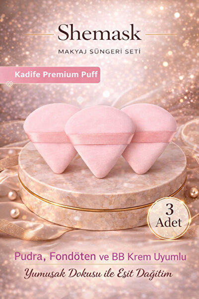 SheMask Makyaj Süngeri Pudra Fondöten BB Krem Uygulama Islak Kuru Kullanım Pü...