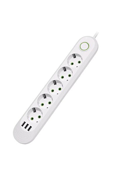 OEM Aisadon Πολυλειτουργικό Πολύπριζο 3 μ. – 5 Υποδοχές + 3 USB – Πλήρης Προσ...