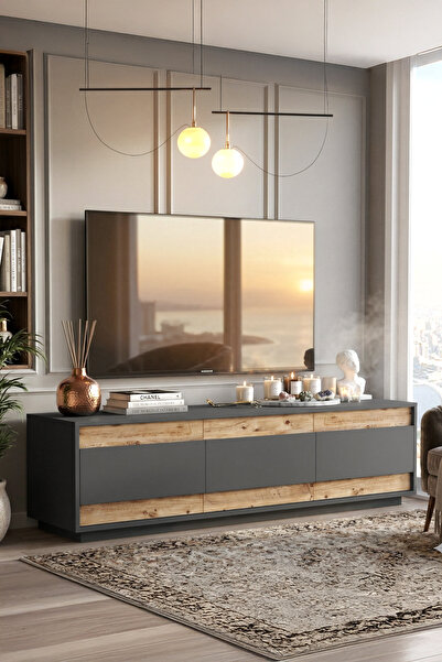Yurudesign Future Tv Ünitesi Fr4-aa Çam-antrasit