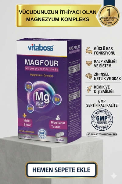 vitaboss Sieslife Magfour Magnezyum B6 60 Tablet
