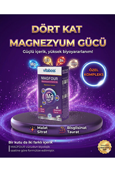 vitaboss Sieslife Magfour Magnezyum B6 60 Tablet
