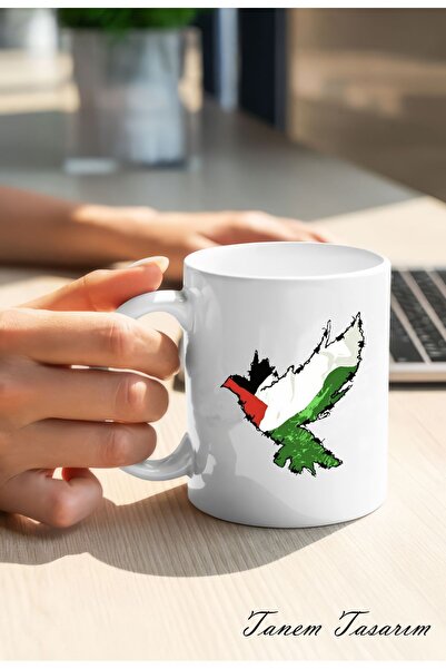Tanem Tasarım كوب مطبوع بتصميم فلسطيني، كوب غزة، كوب كودس كلاسيكي