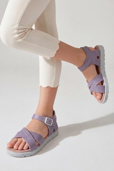 Moda Lime Παντόφλες σανδάλια για κορίτσια με άνετη σόλα, ανοιχτή μπροστινή πλ...