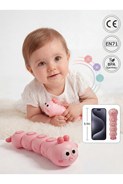 BBSKY Tırtıl Parti Oyuncak Seti, Kurmalı Duyusal Oyuncaklar, Ebeveyn-Çocuk Et...