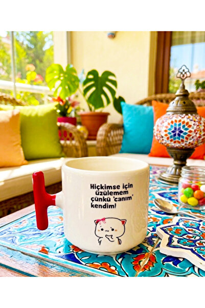 Tanem Tasarım Hiçkimse İçin Üzülemem Çünkü Canım Kendim - T Kulp Kupa