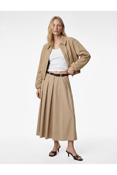 Koton Rahat Kalıp Polo Yaka Fermuarlı Cep Detaylı Bomber Ceket