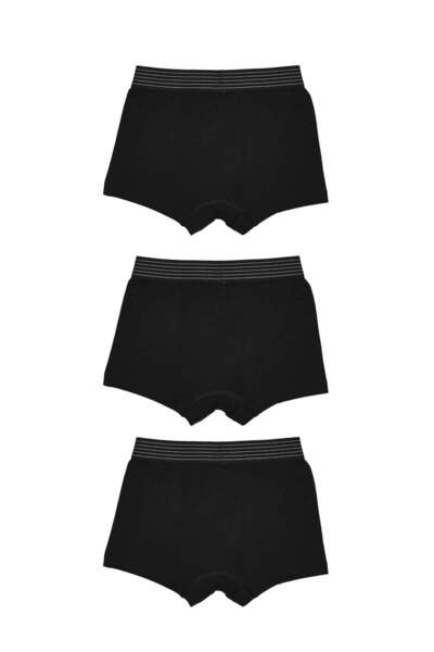 OrganicKid Modern Classic Erkek Çocuk Siyah Boxer Set 3'lü