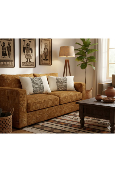 bufidik Κάλυμμα μαξιλαριού με έθνικ σχέδιο, διπλό, 35x50