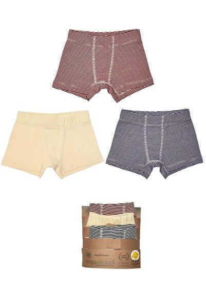 OrganicKid Cranberry Erkek Çocuk İç Çamaşır Set 3'lü