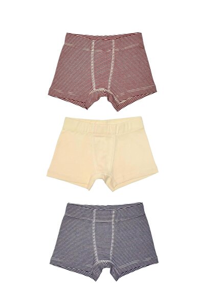 OrganicKid Cranberry Erkek Çocuk İç Çamaşır Set 3'lü