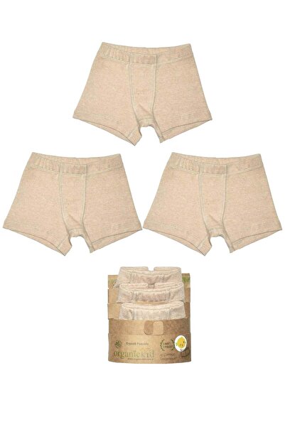 OrganicKid Natural Cotton Erkek Çocuk Ekru Set 3'lü