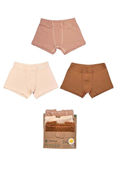 OrganicKid Cinnamon Erkek Çocuk İç Çamaşır Set 3'lü