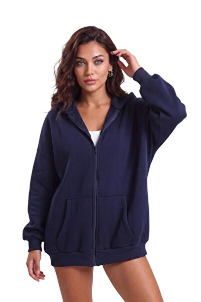 SAAT TEKSTİL Φούτερ με κουκούλα με φερμουάρ