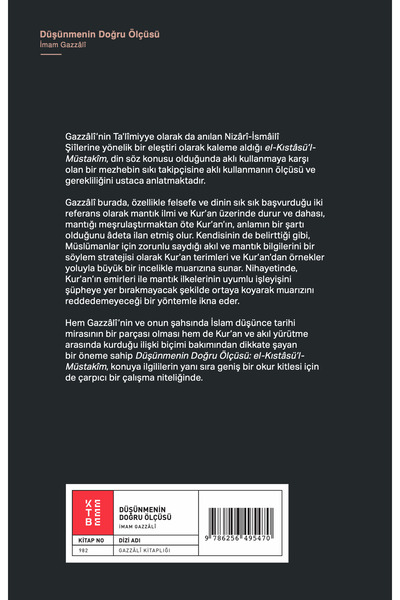 Ketebe Düşünmenin Doğru Ölçüsü - İmam Gazali