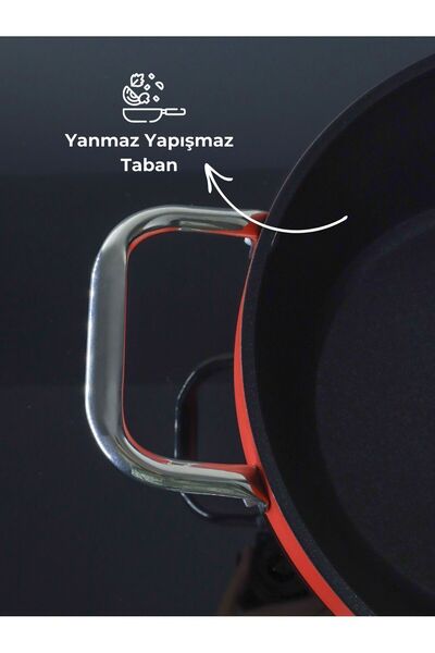 Bonera Pro Plus 28 cm Pilav Karnıyarık Tenceresi - İndüksiyon Uyumlu - Titanyum