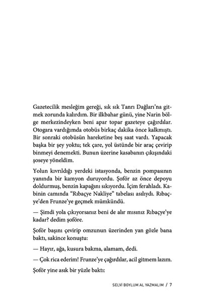 Ketebe Selvi Boylum Al Yazmalım Cengiz Aytmatov